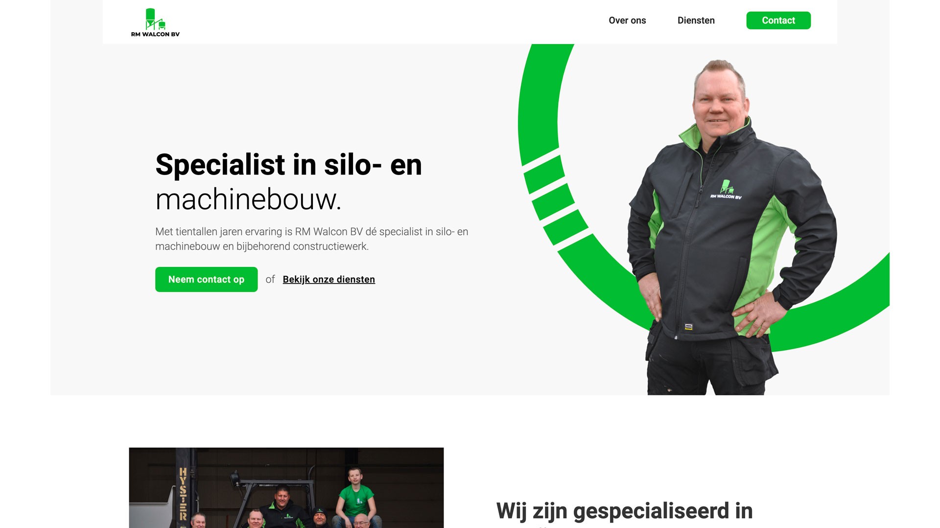 Screenshot van de webshop rmwalconbv.nl